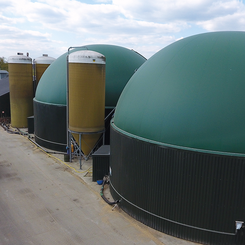 Biogas dak voor biogasopslag, Albers Alligator.